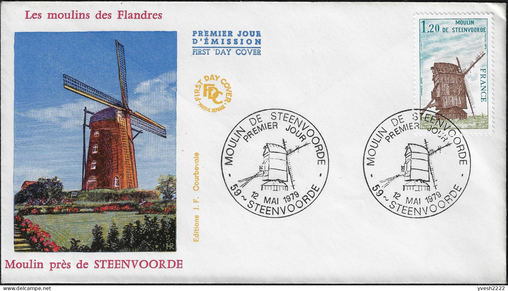 France 1979 Y&T 2042. Moulin De Steenvoorde, Moulin Des Flandres. FDC - Moulins