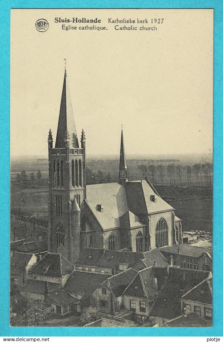 * Sluis (Zeeland - Nederland) * (Albert - P. Wallet) Katholieke Kerk 1927, église Catholique, Church, Panorama - Sluis