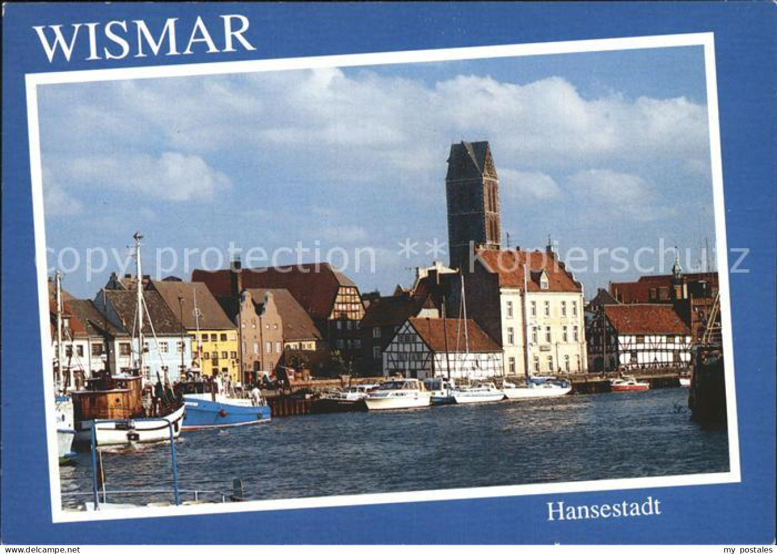 72337199 Wismar Mecklenburg Hafenpanorama Hansestadt Kirche Wismar - Wismar