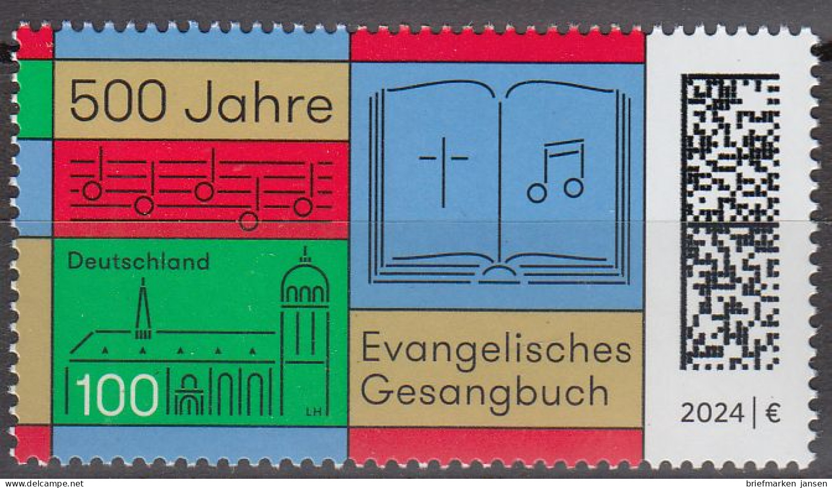 D,Bund Mi.Nr. 3809, 500 Jahre Evangelisches Gesangbuch (100) - Otros & Sin Clasificación