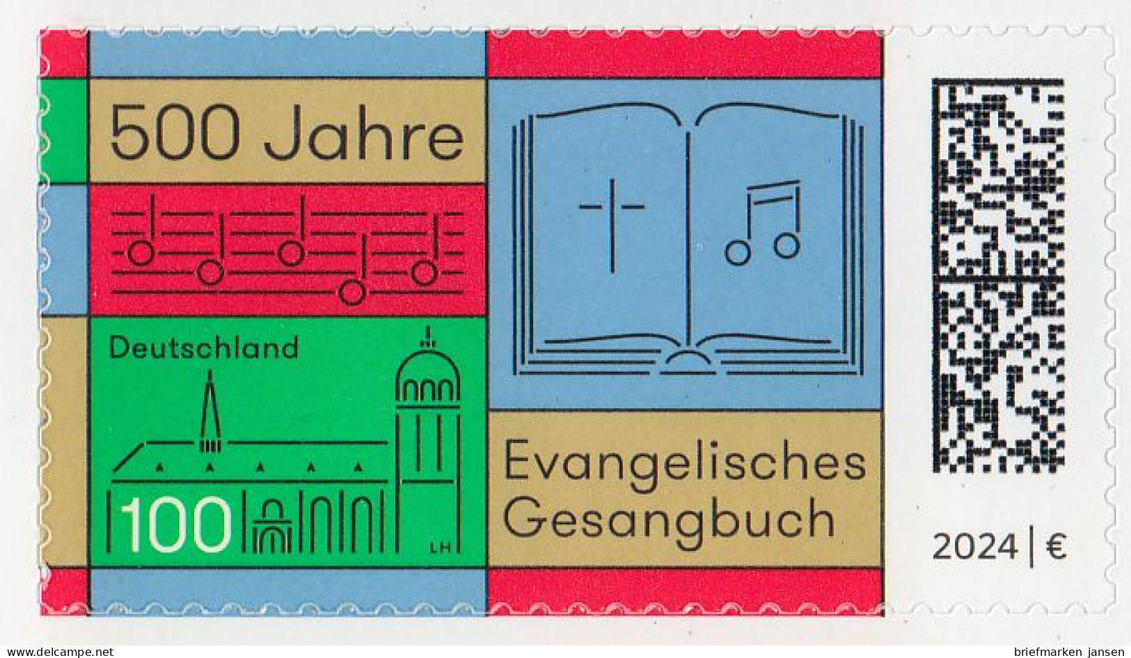 D,Bund Mi.Nr. 3810, 500 Jahre Evangelisches Gesangbuch Selbstklebend (100) - Sonstige & Ohne Zuordnung