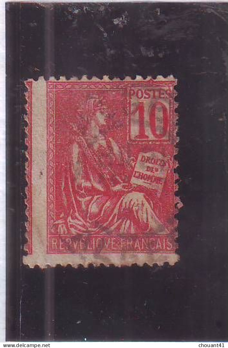 Yt 116  Mouchon Type I Piquage à Cheval Et Transfert Sur Le Verso - Used Stamps