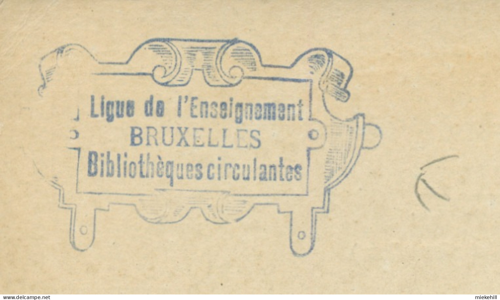 BRUXELLES-LIGUE DE L 'ENSEIGNEMENT-BIBLIOTHEQUE ITINERANTE-ENTIER POSTAL - Education, Schools And Universities