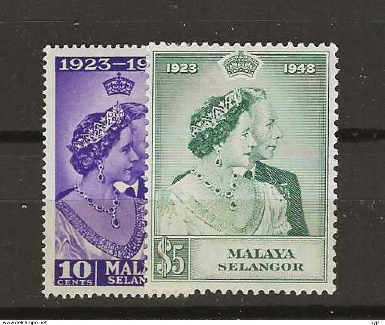 1949 MNH Selangor Mi 51-52 - Selangor