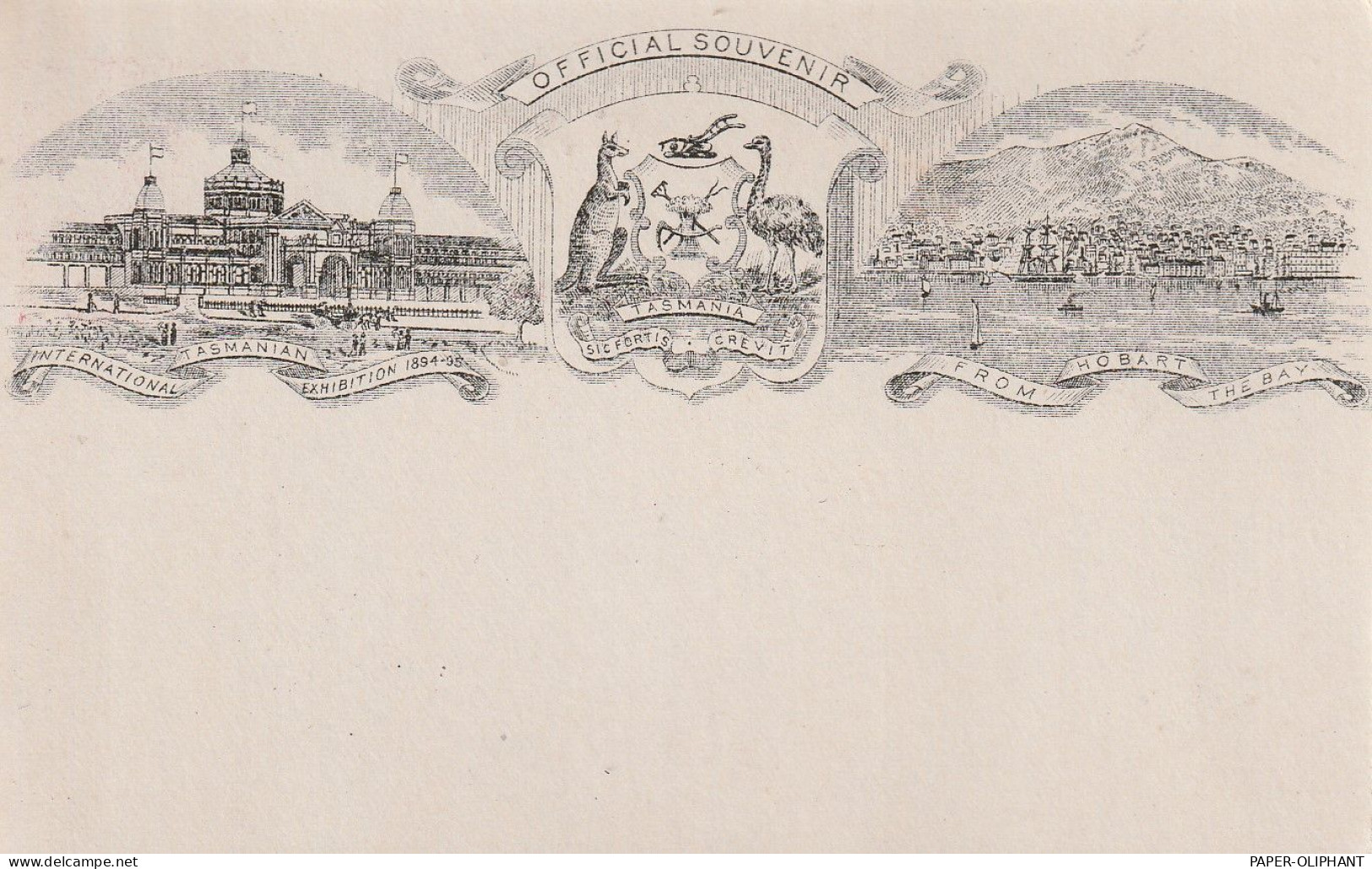 TASMANIA - 1894, Postal Stationery HG 5, Tasmanian International Exhibition - Briefe U. Dokumente