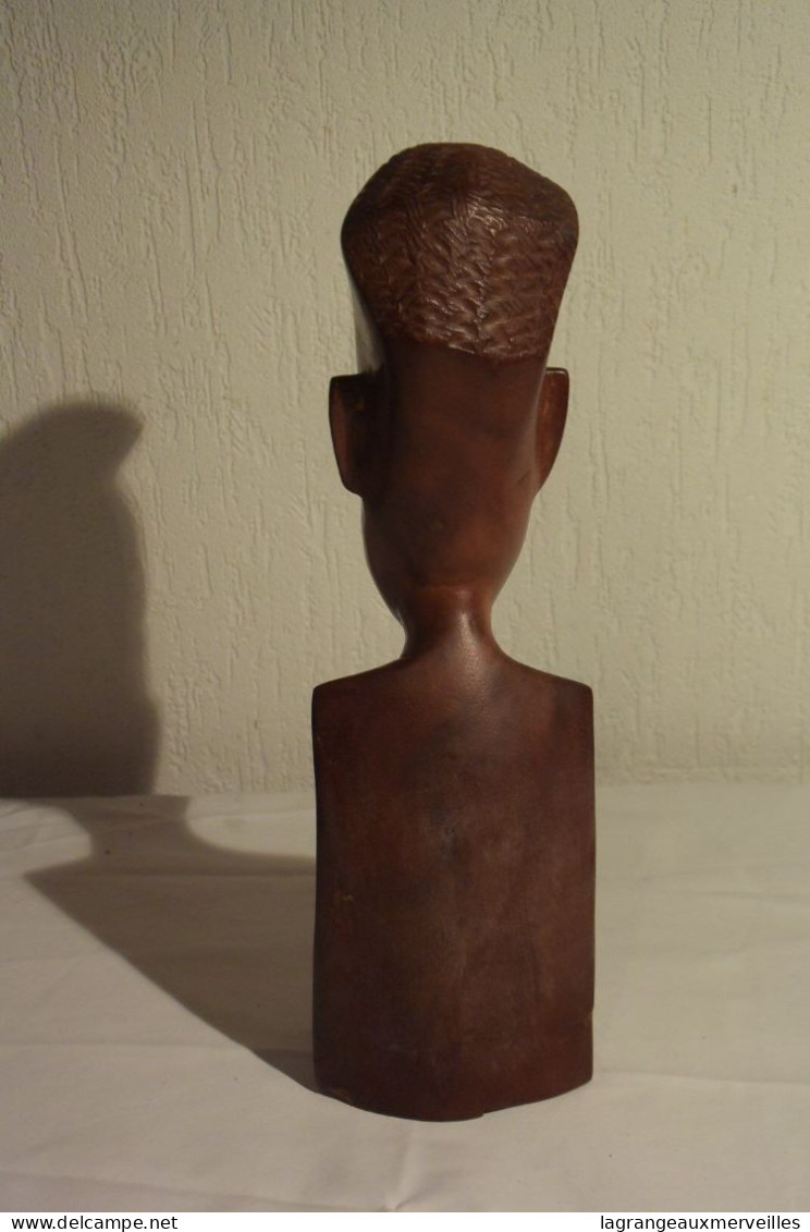 C50 Ancienne statue buste tribal africaine zoulou old africans statue