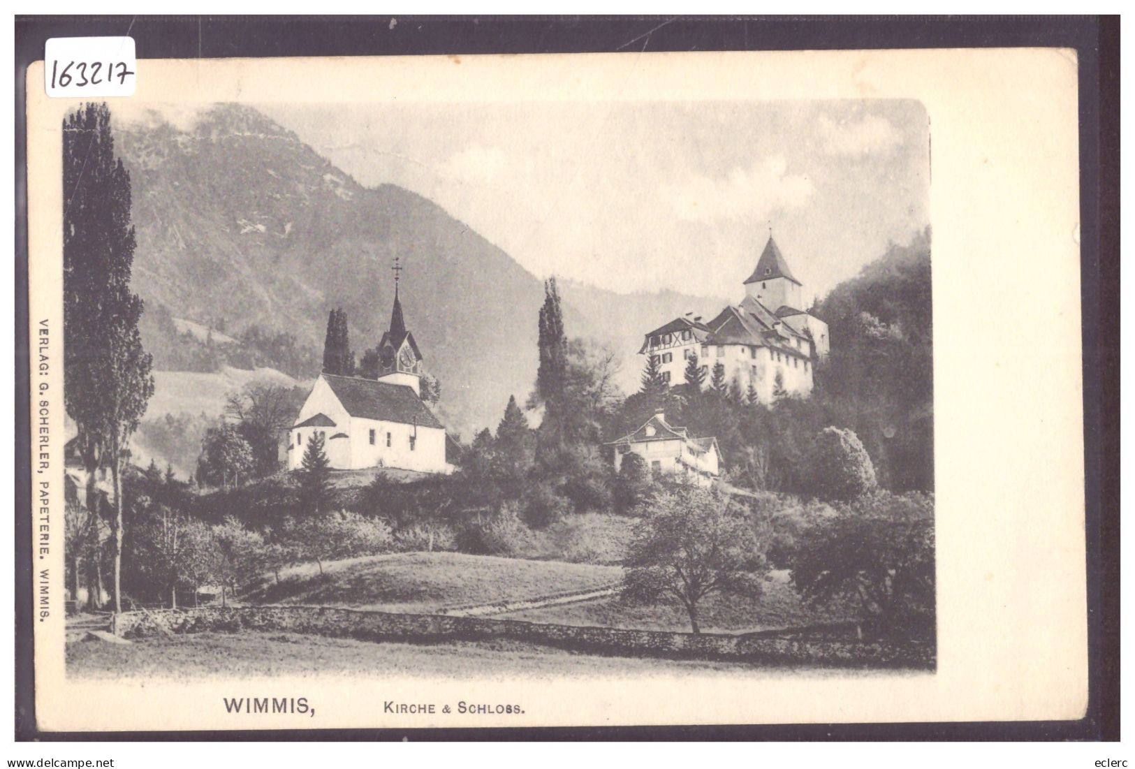 WIMMIS - KIRCHE UND SCHLOSS - B ( LEGER PLI EN HAUT ) - Wimmis