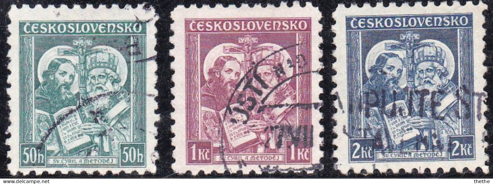 TCHECOSLOVAQUIE -  Millénaire De L'arrivée En Moravie Des Apôtres Saint Cyrille Et Saint Méthode - Used Stamps