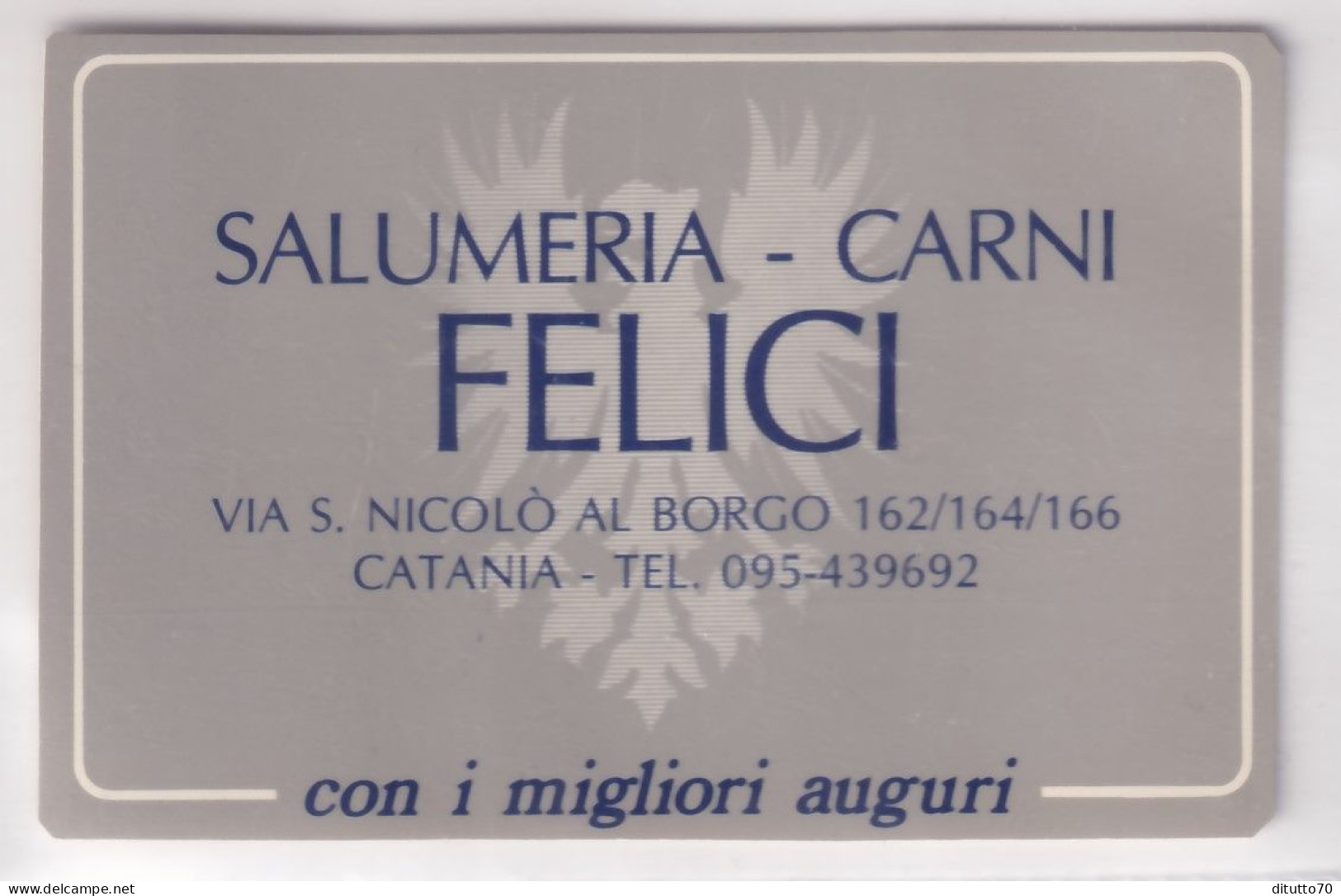 Calendarietto - Salumeria - Carni - Felici - Catania - Anno 1986 - Grand Format : 1981-90