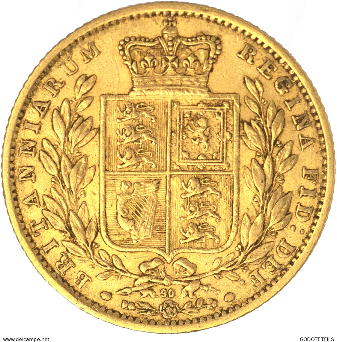 Royaume-Uni-Souverain Victoria  1864 Londres - 1 Sovereign