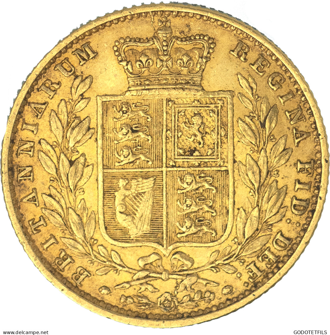 Royaume-Uni-Souverain Victoria  1853 Londres - 1 Sovereign
