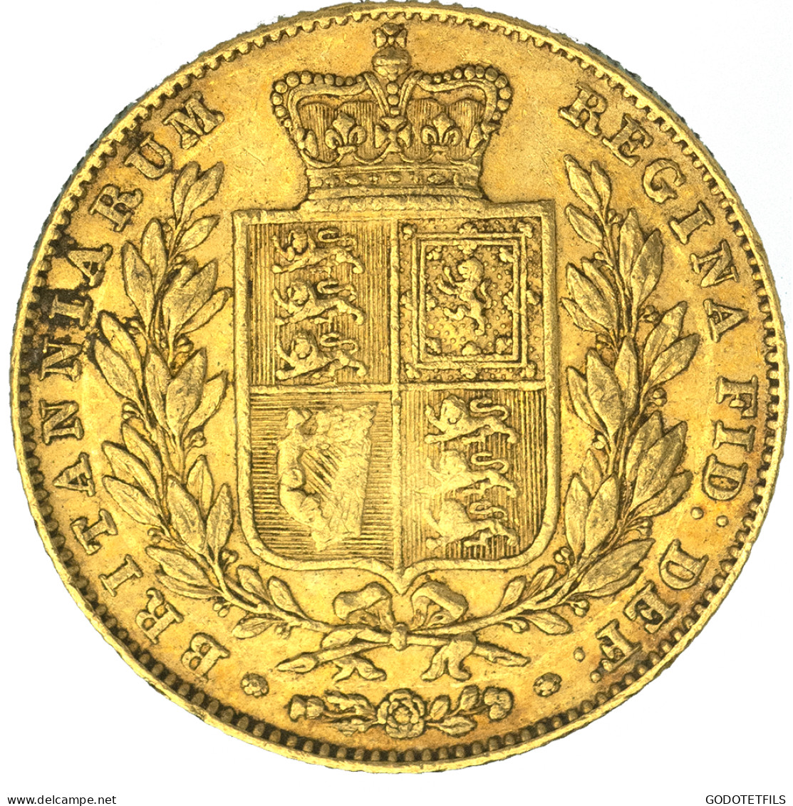 Royaume-Uni-Souverain Victoria  1842 Londres - 1 Sovereign