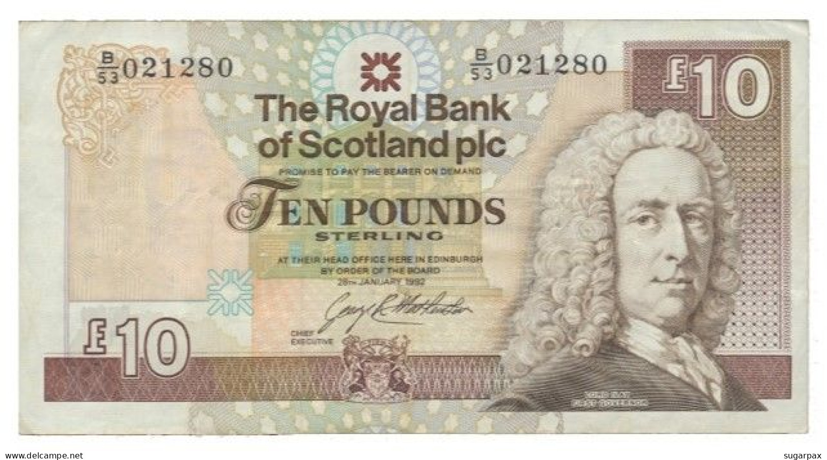 Scotland - 10 Pounds - 28.01.1992 - Pick 353.a1 - Serie B/53 - The Royal Bank Of Scotland Plc - United Kingdom - 10 Ponden