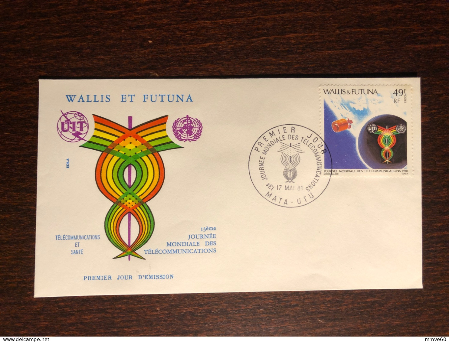 WALLIS & FUTUNA FDC COVER 1981 YEAR TELECOMMUNICATIONS & HEALTH MEDICINE STAMPS - Covers & Documents