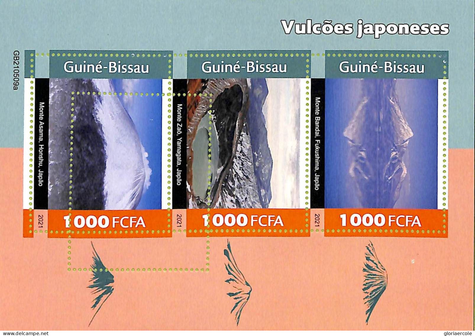 A7610 - GUINE BISSAU - ERROR MISPERF Stamp Sheet - 2021 Volcanoes - Vulkanen