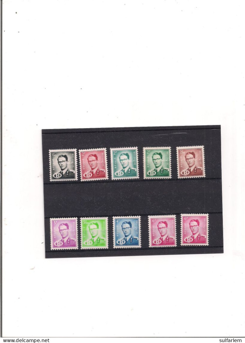 Belgique Service S 57/63 MNH+MH Et 2 Variantes De Couleur (Ri) - Mint