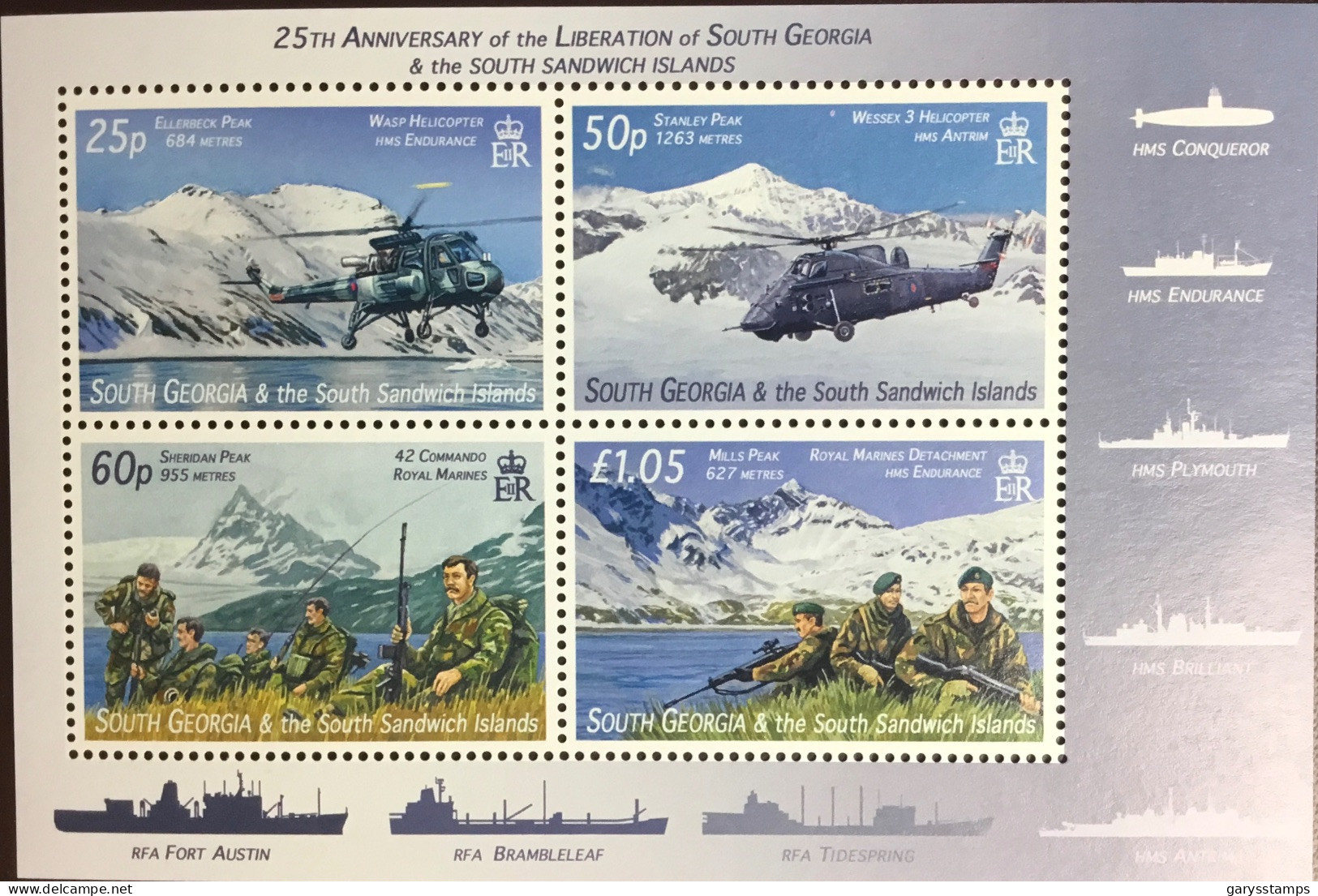 South Georgia 2007 Liberation Anniversary Minisheet MNH - Géorgie Du Sud