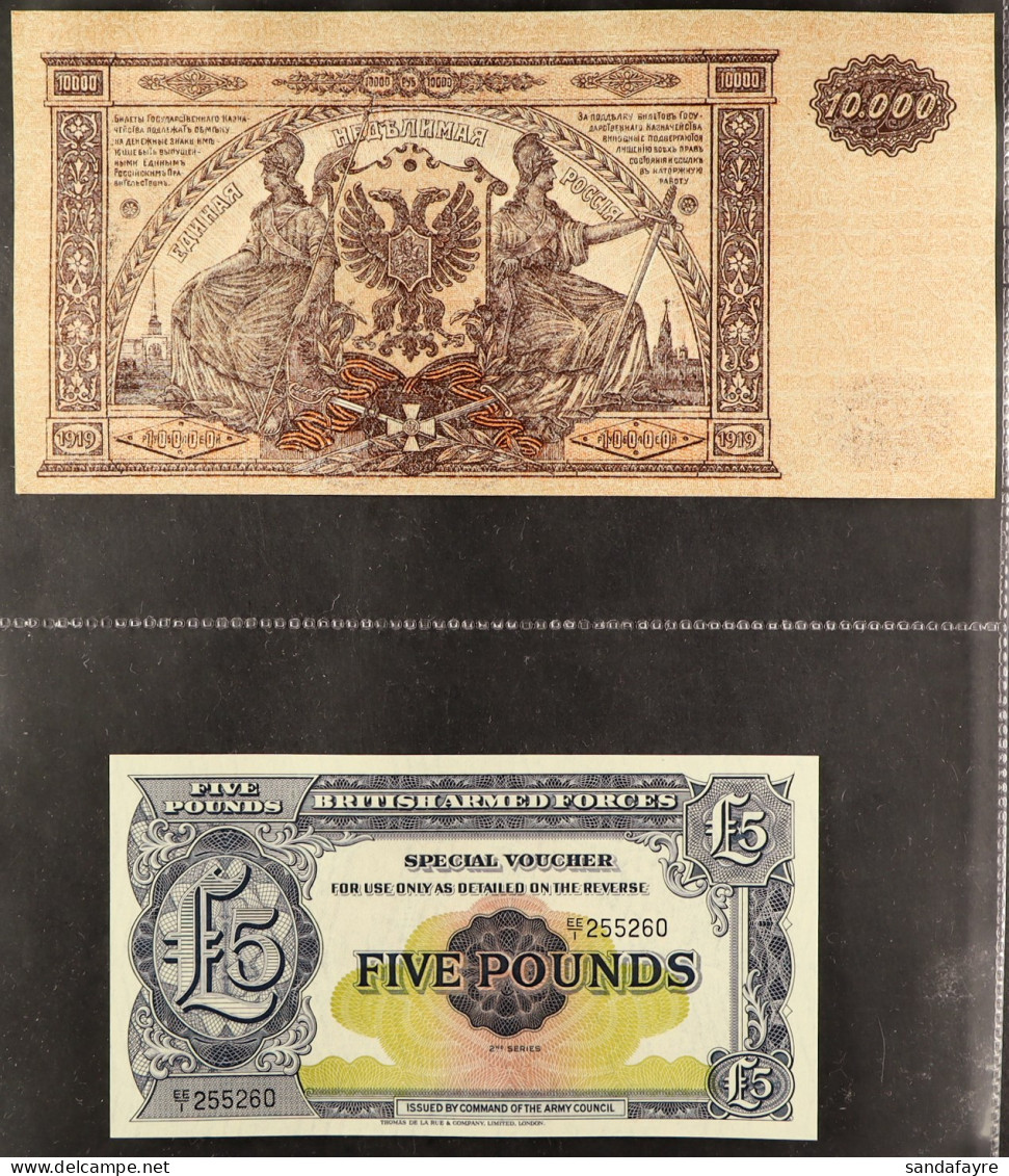 WORLD BANKNOTES 20th Century Various Uncirculated Banknotes, Includes British Armed Forces To Â£5, Various South America - Otros & Sin Clasificación