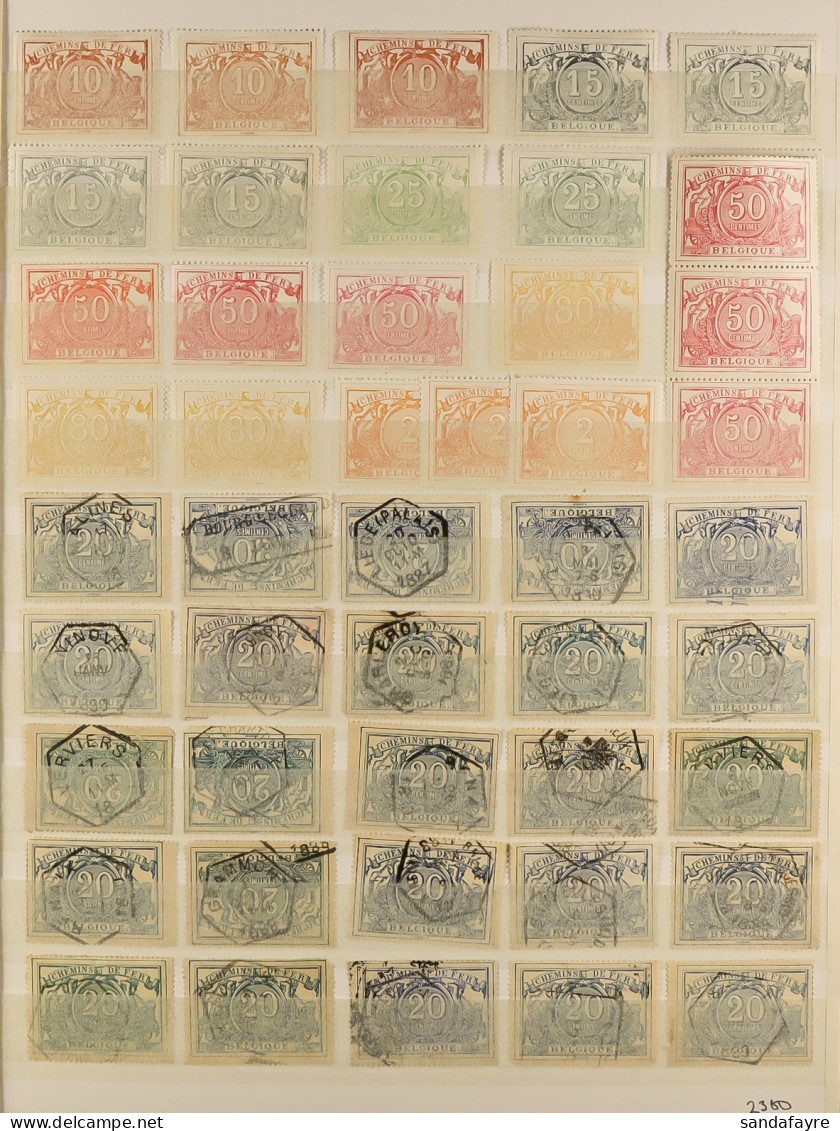 RAILWAY & PARCEL STAMPS 1879-1970's Extensive Mostly Used Collection In Four Volumes With Plenty Of Postmarks Interest,  - Autres & Non Classés