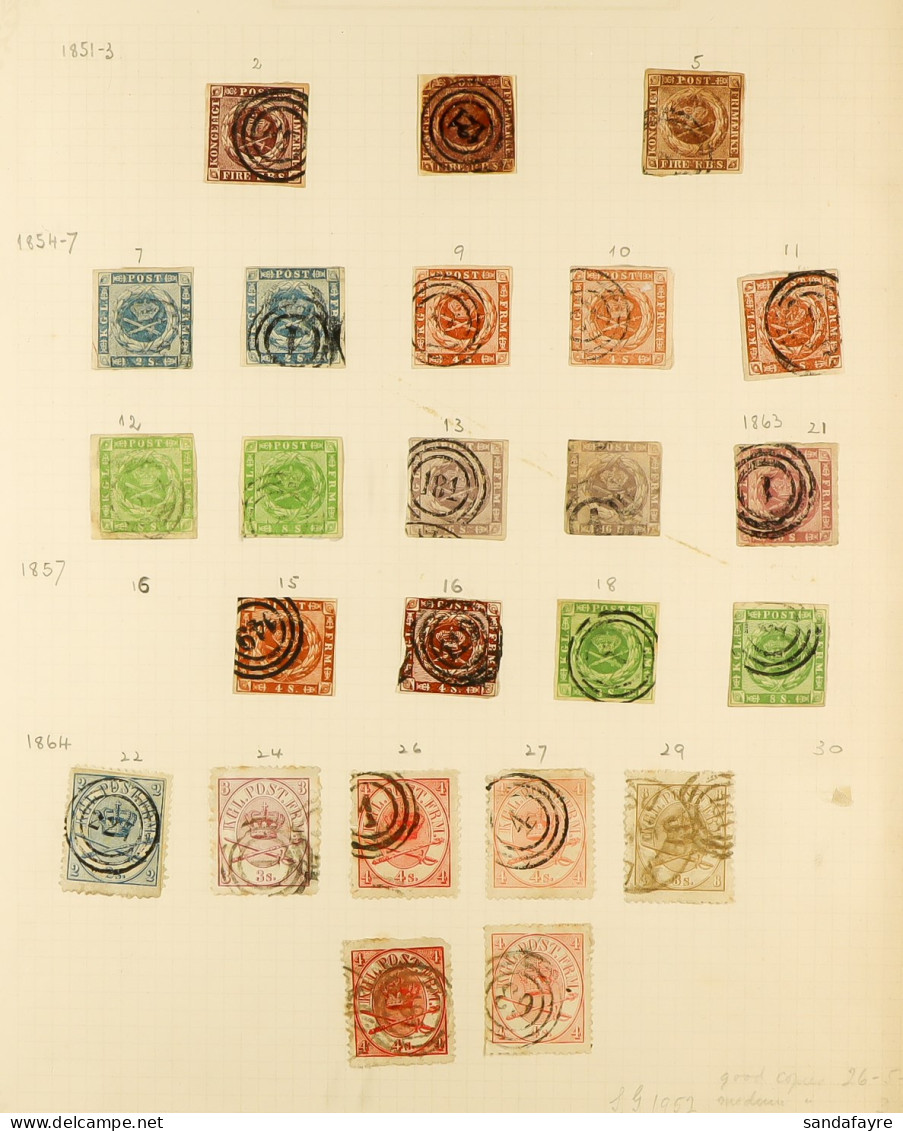 1851-1937 OLD MOSTLY USED COLLECTION On Pages, Includes 1851-54 4rbs (x3), 1854-57 To 16s (x2), 1858 To 8s (x2), 1863 16 - Sonstige & Ohne Zuordnung