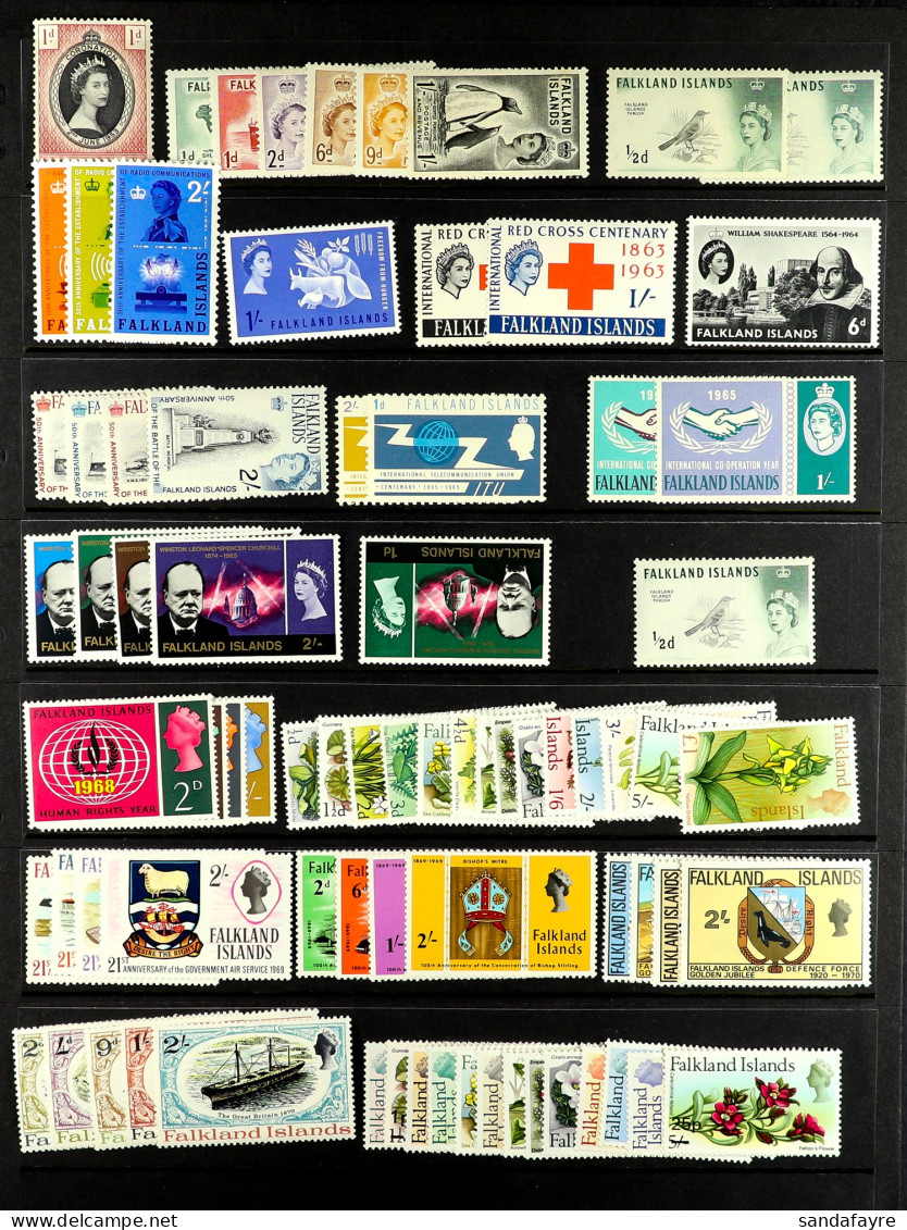 1953 - 2004 NEVER HINGED MINT COLLECTION On Protective Pages, Near - Complete Between 1962 And 1996 Plus Much Else Incl  - Falkland