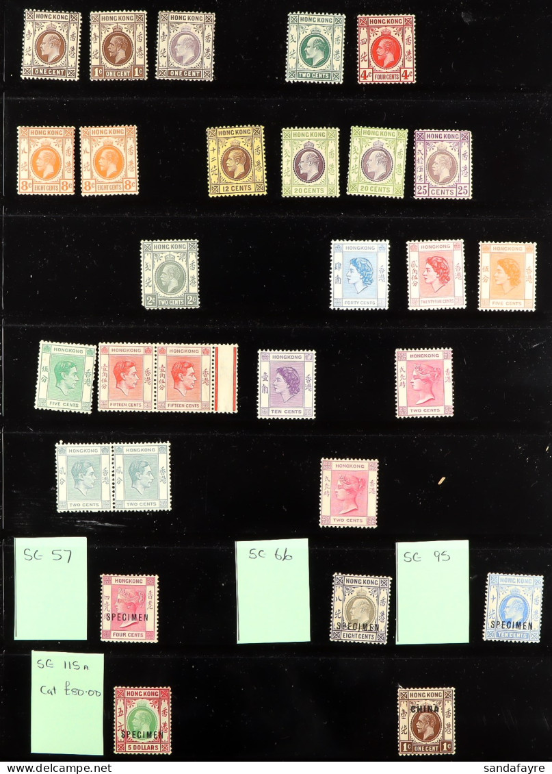 1900-1960's FINE MINT RANGES On Pages, Some Stamps Are Never Hinged. Includes 1900-01 4c 'Specimen' Unused, 1903 8c & 19 - Other & Unclassified