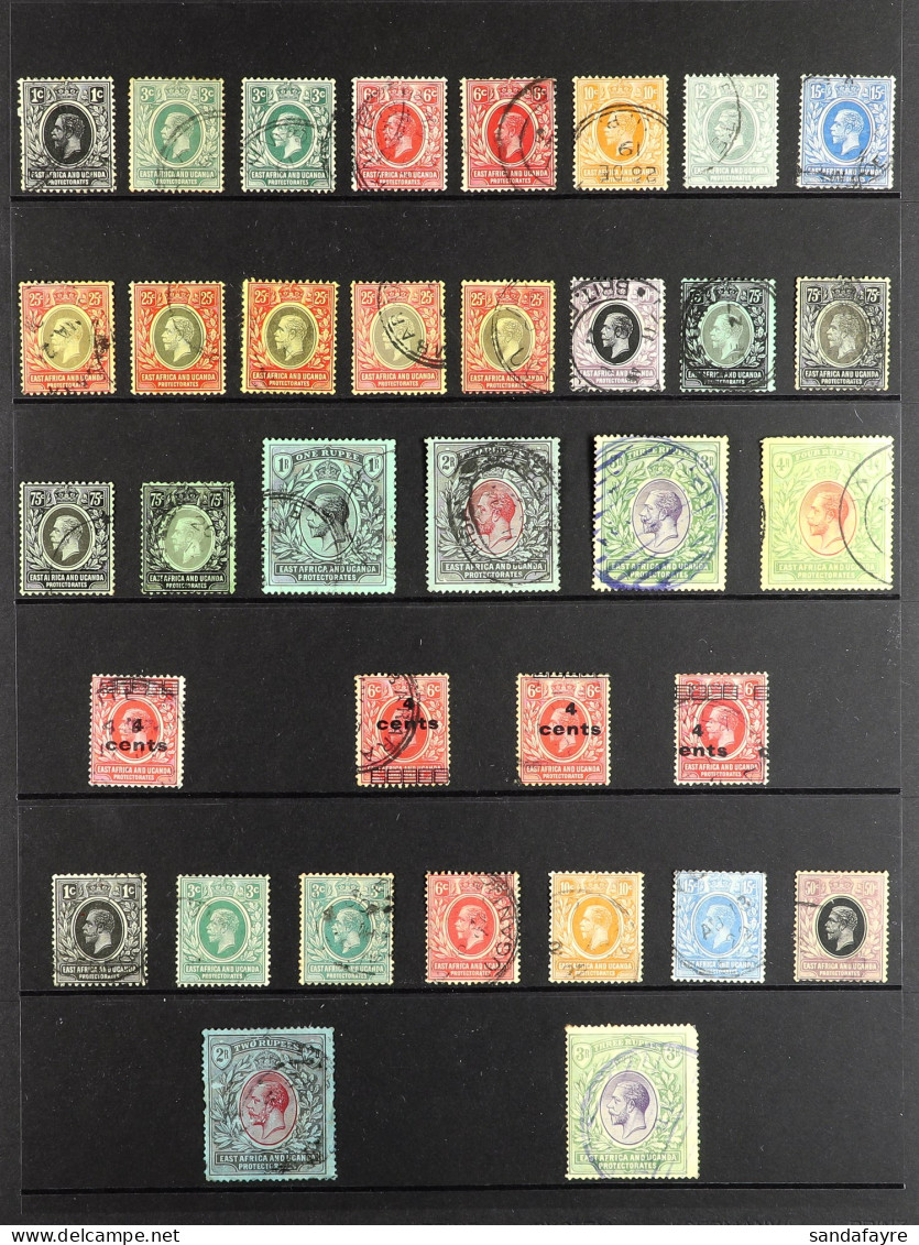 1912 - 1931 COLLECTION Of 35 Used Stamps On Protctive Page, Note 1912-21 Wmk MCCA Set To 4r With Extras, 1919 4c Surchar - Vide