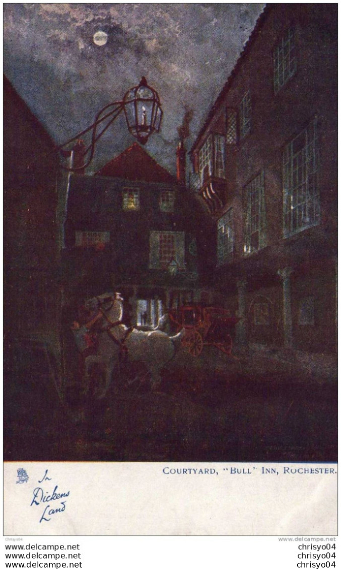 < ANGLETERRECOURTYARD BULL INN ROCHESTER  IN DICKENS LAND BY OILETTE - Rochester