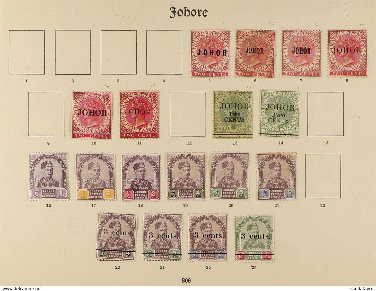 JOHORE 1884 - 1935 MINT COLLECTION On Partial / Full SG 'Imperial' Album Pages, Incl. 1884-91 Overprints Types 9, 10, 12 - Other & Unclassified