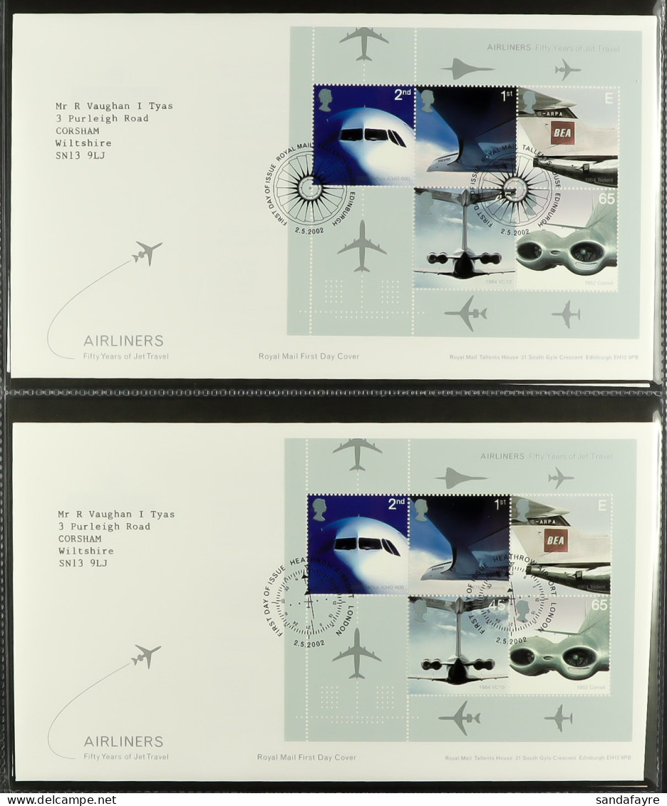 1986-2003 FIRST DAY COVERS Collection In Eight Matching Cover Albums. (450+ FDC's) - FDC