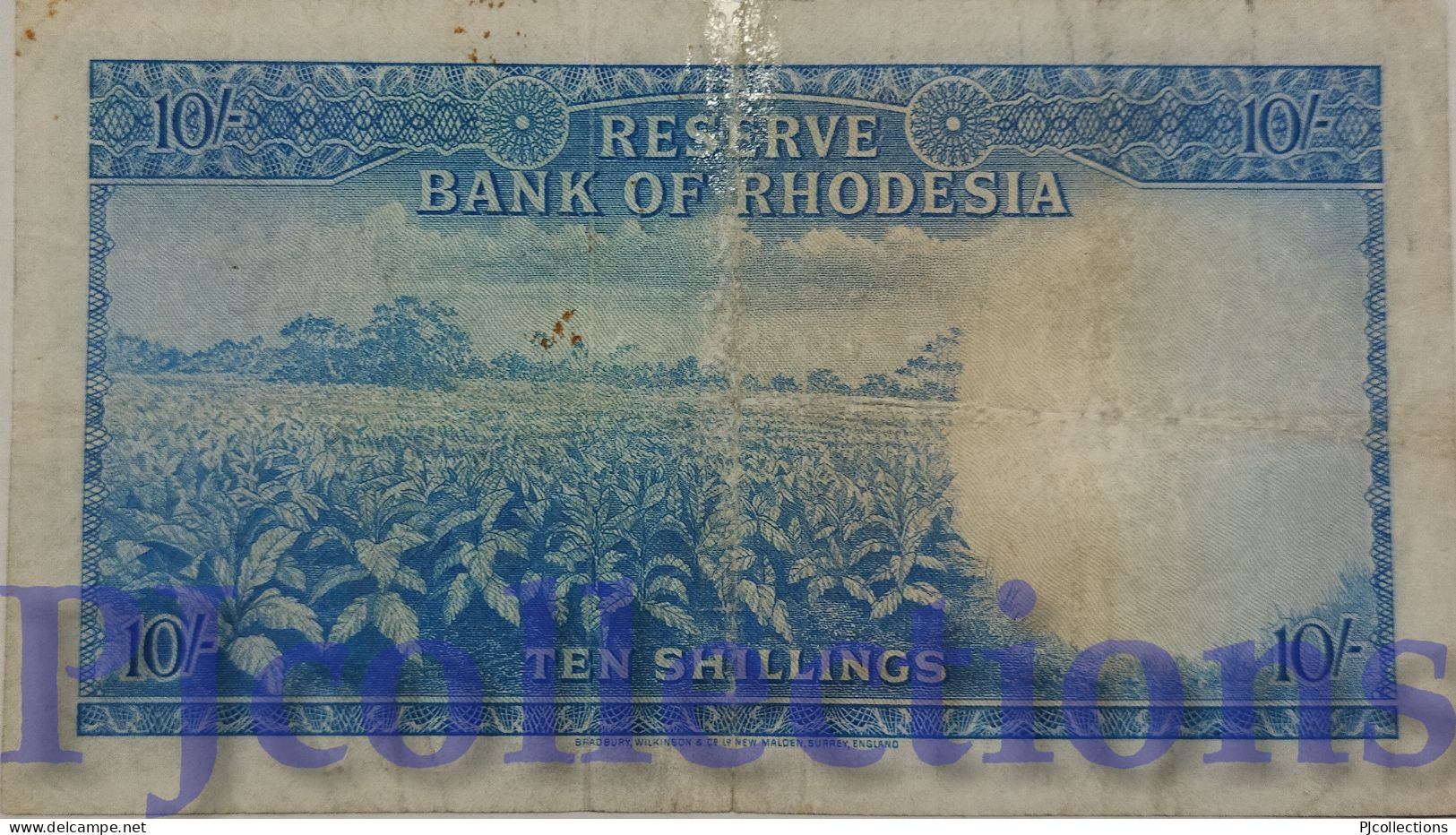 RHODESIA 10 SHILLINGS 1964 PICK 24a AVF REPAIRED - Rhodésie