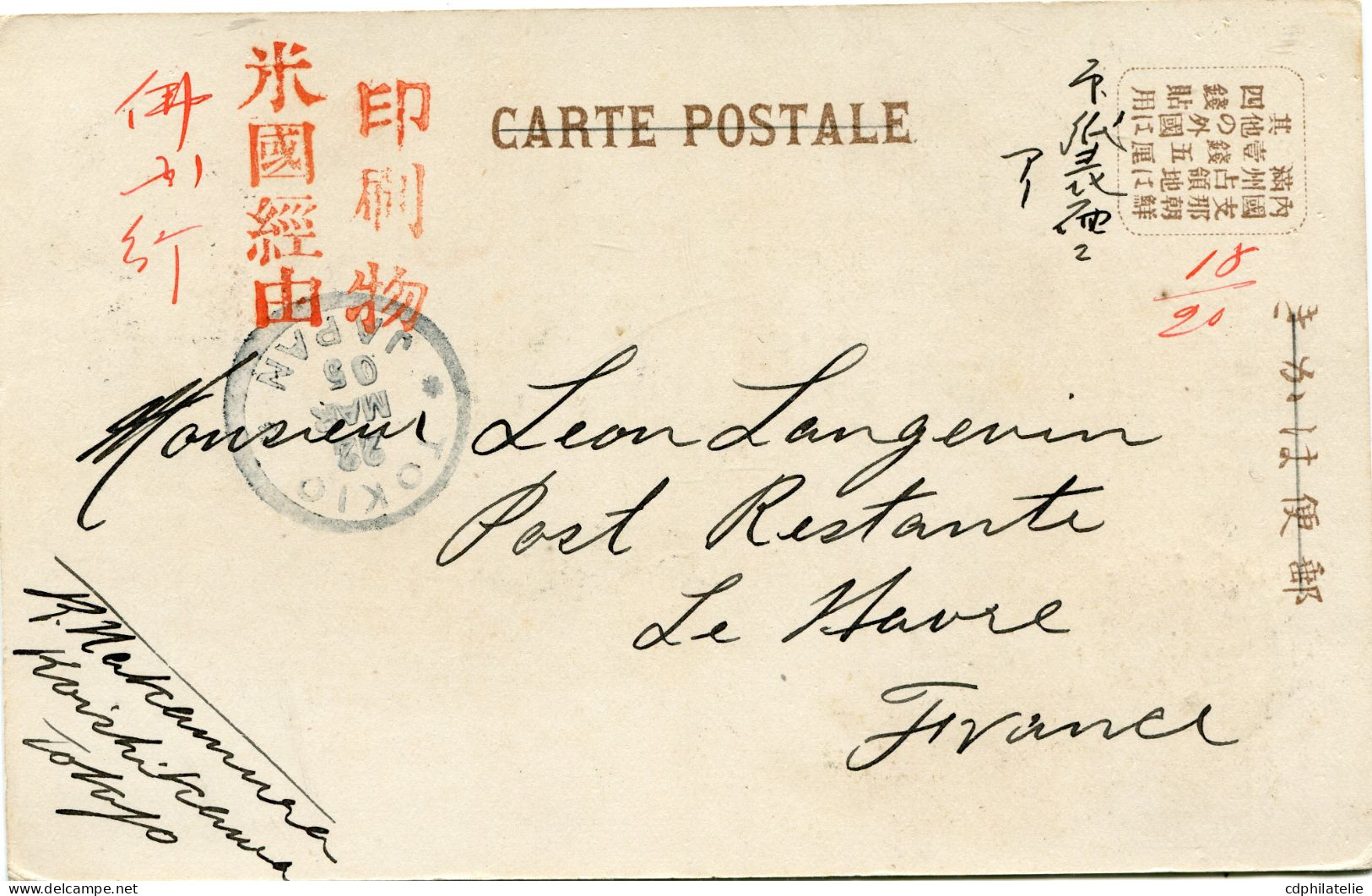 JAPON CARTE POSTALE AYANT VOYAGEE -THE SEVEREFIGNT OF OUR ARMY AF RIYO - Storia Postale