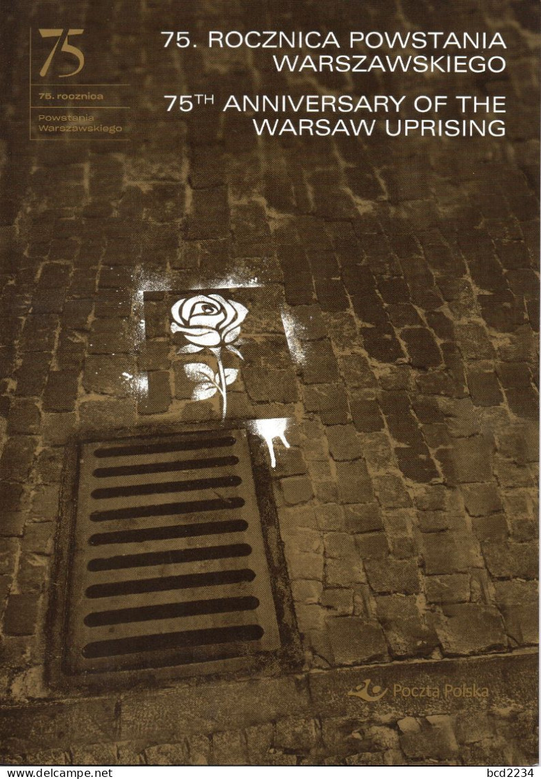 POLAND 2019 POST LIMITED EDITION FOLDER: 75TH ANNIVERSARY WW2 WARSAW UPRISING AGAINST NAZI GERMANY OCCUPATION JUDAICA MS - Covers & Documents