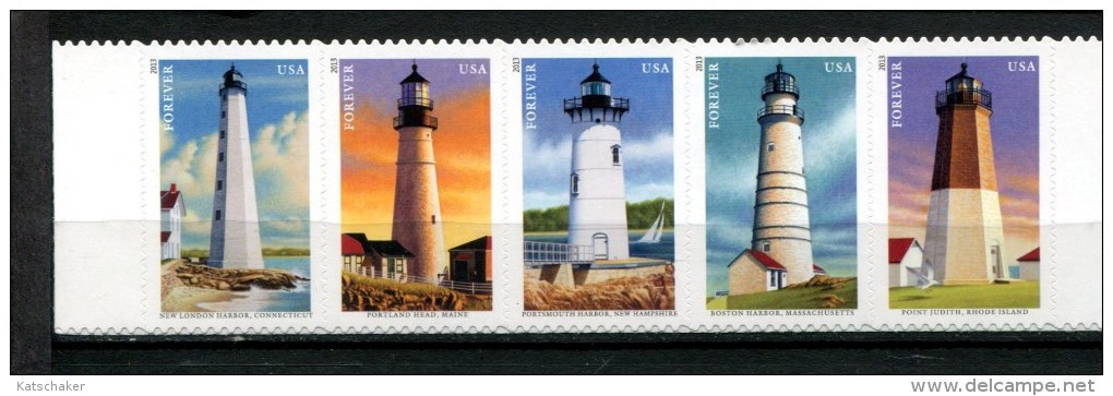 1738943653 2013  (XX) SCOTT 4795A POSTFRIS MINT NEVER HINGED - LIGHTHOUSES 4795 FIRST STAMP OF STRIP - Unused Stamps