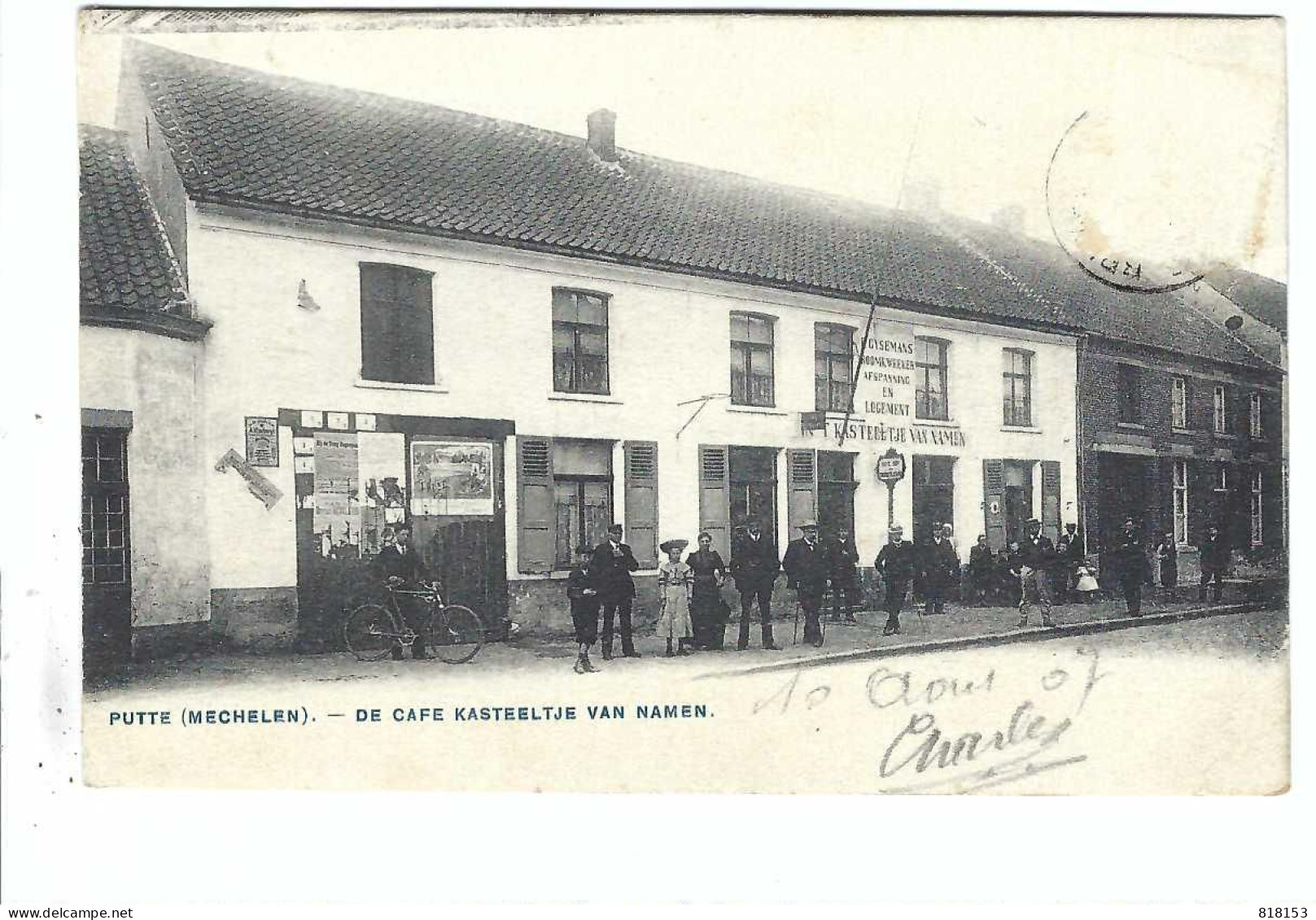 PUTTE (MECHELEN) - DE CAFE KASTEELTJE VAN NAMEN 1907 - Putte