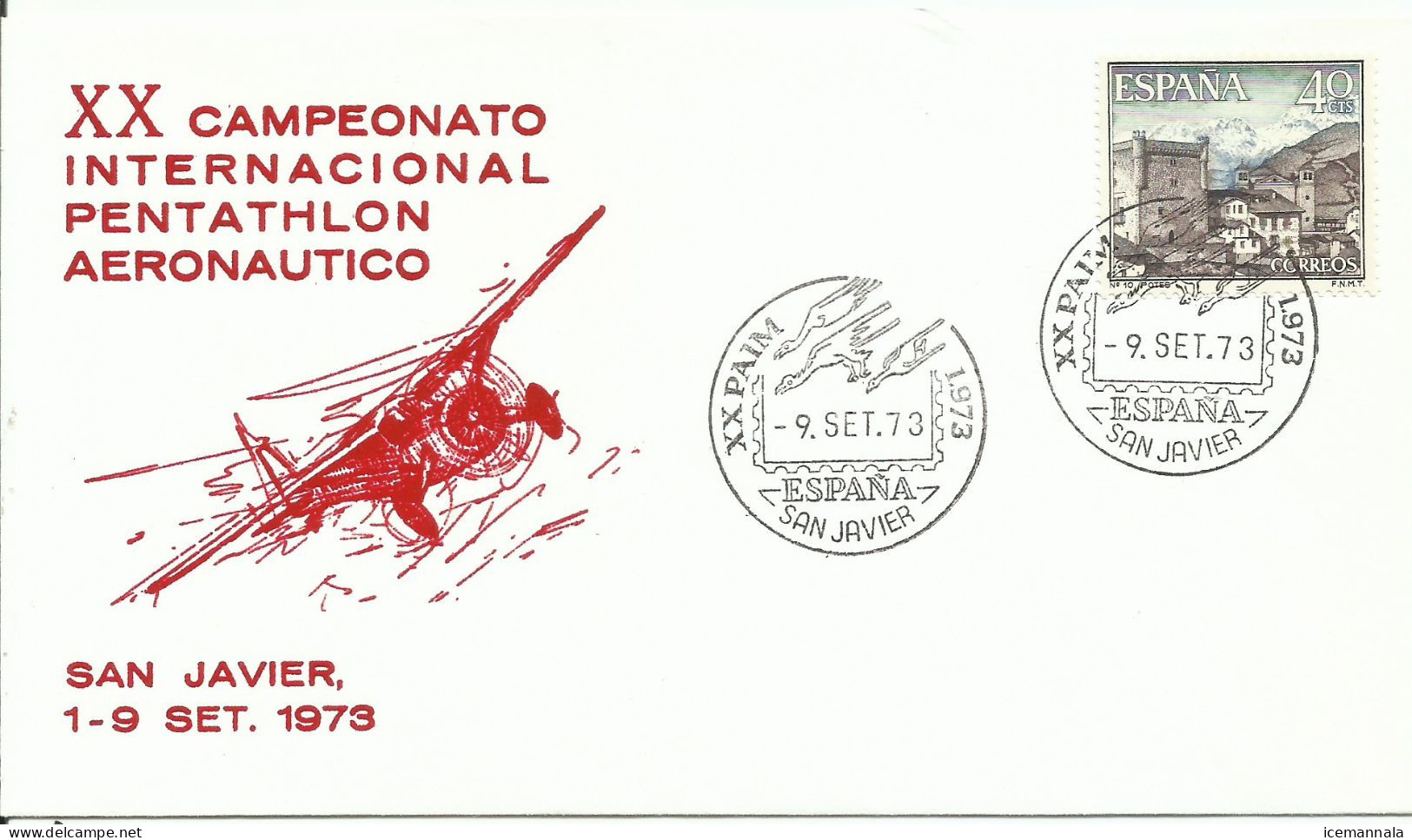 ESPAÑA, SOBRE  CONMEMORATIVO  AÑO 1973 - Lettres & Documents