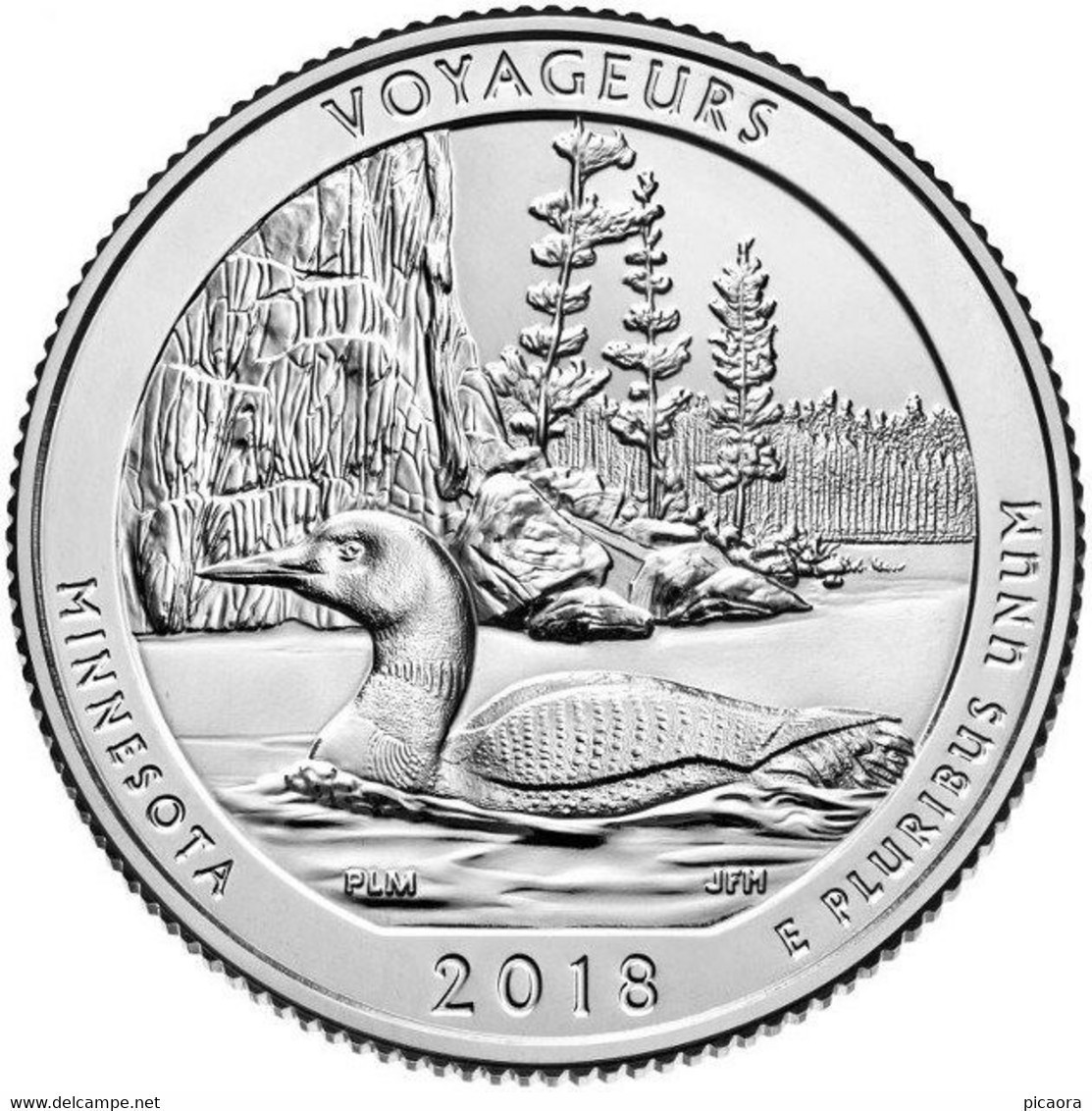 USA EEUU 25 CENTS. QUARTER DOLLAR VOYAGEURS 2018 D O P A ELEGIR UNC NEW - 2010-...: National Parks