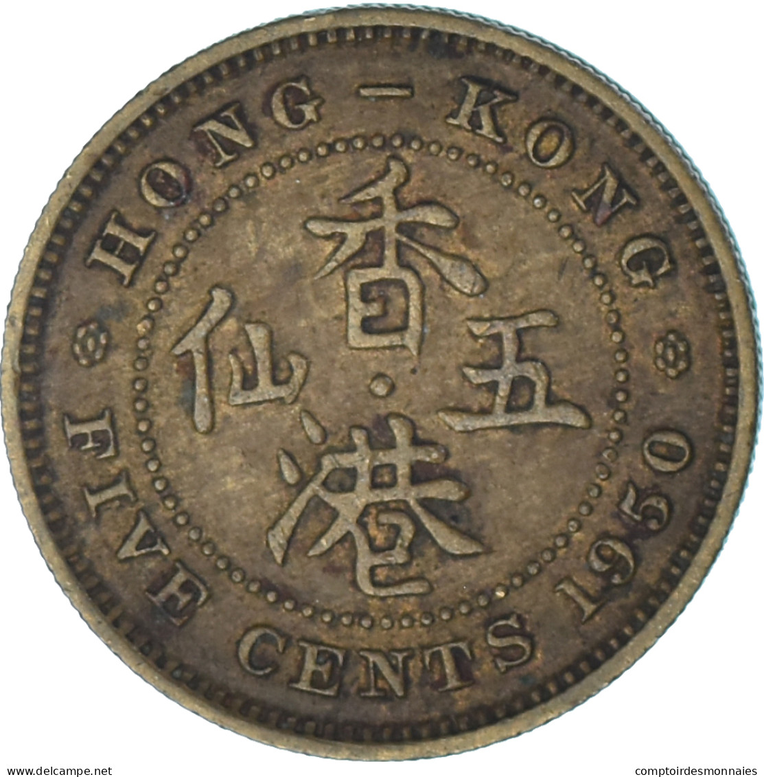 Hong Kong, 5 Cents, 1950 - Hongkong