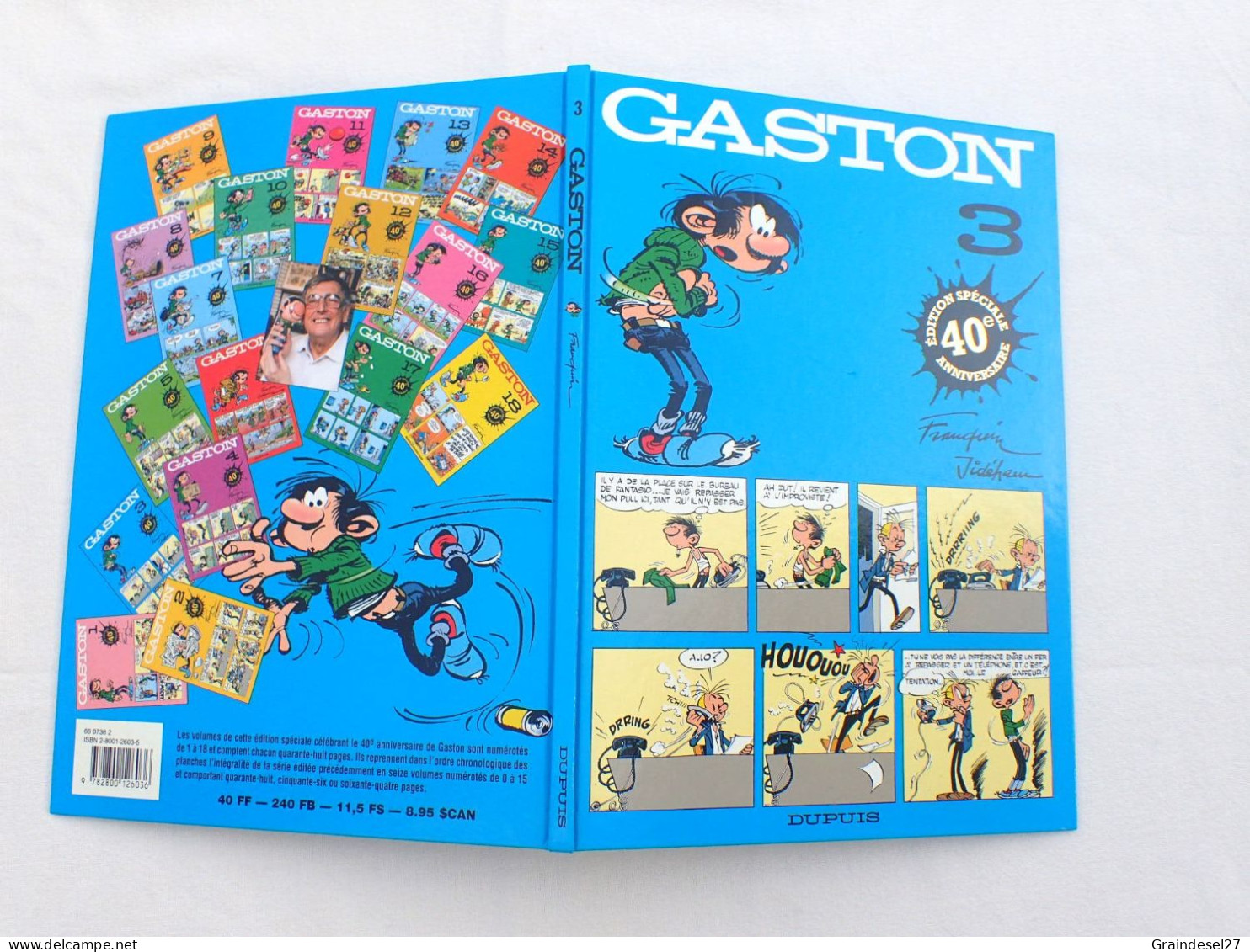 BD Gaston 3 Edtion Spéciale 40e Anniversaire 1997 - Franquin