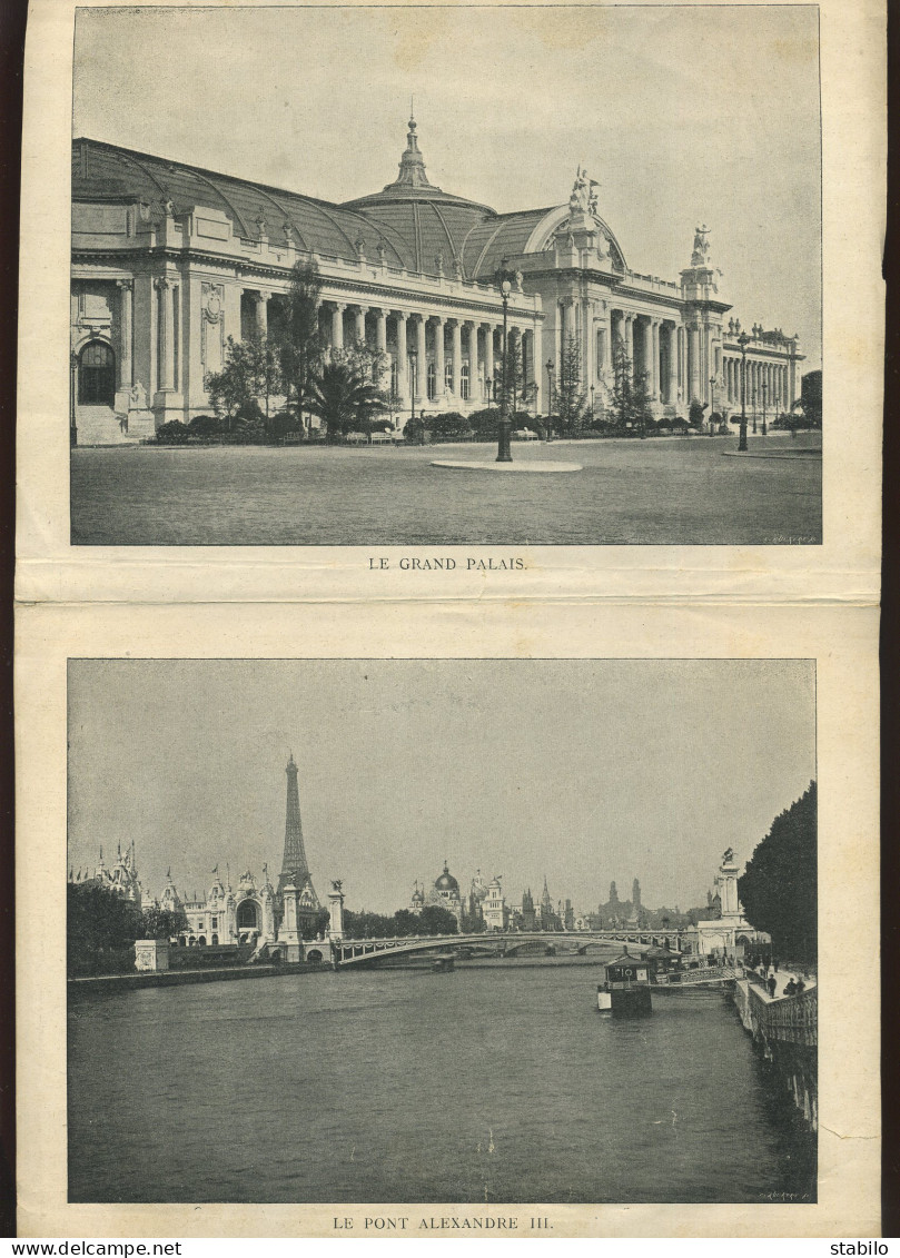 PARIS - DEPLIANT DE 30 VUES - EXPOSITION UNIVERSELLE 1900 - Ile-de-France