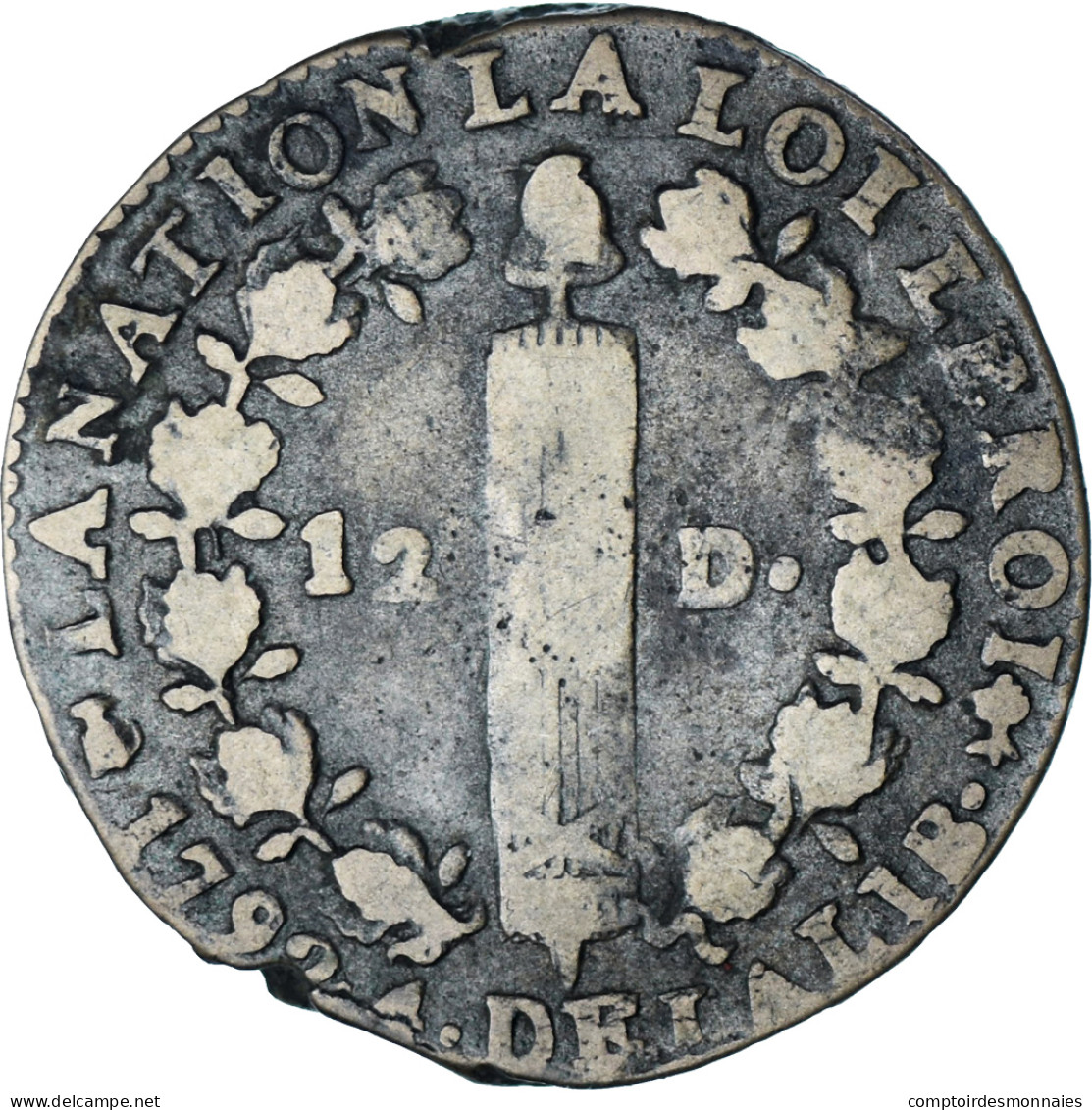 France, Louis XVI, 12 Deniers, 1792 / AN 4, Saumur, Cuivre, TB, Gadoury:15 - Autres & Non Classés