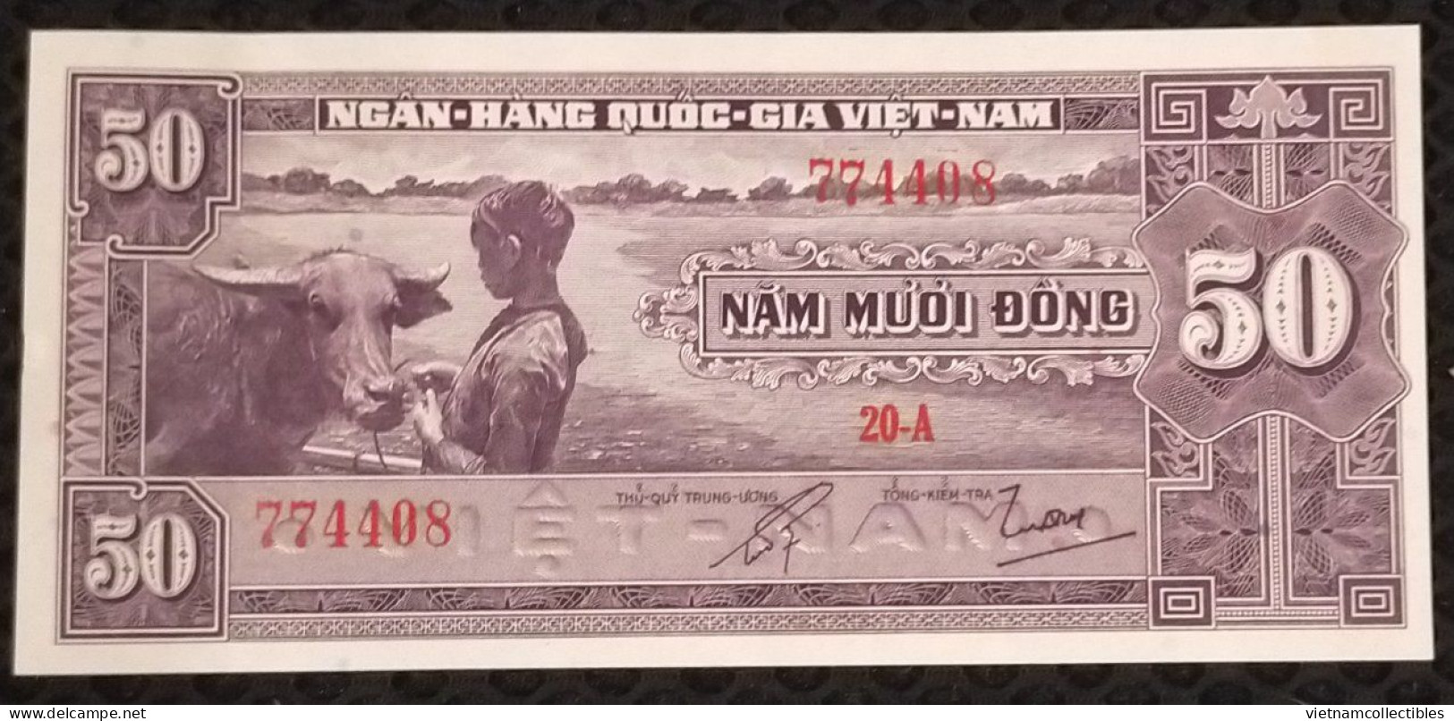 South Vietnam Viet Nam 50 Dong UNC Banknote Note 1956 - Pick # 07 / 02 Photos - Vietnam