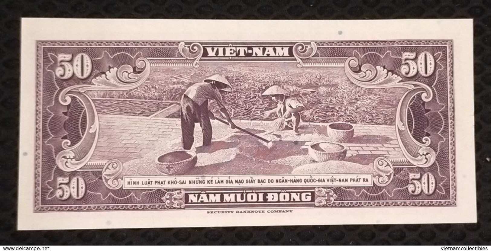 South Vietnam Viet Nam 50 Dong UNC Banknote Note 1956 - Pick # 07 / 02 Photos - Vietnam