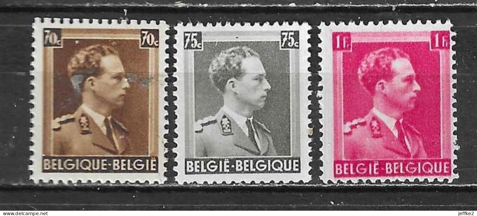 427** + 480** + 528**  Leopold III Col Ouvert - Bonnes Valeurs - MNH** - LOOK!!!! - 1936-1957 Col Ouvert