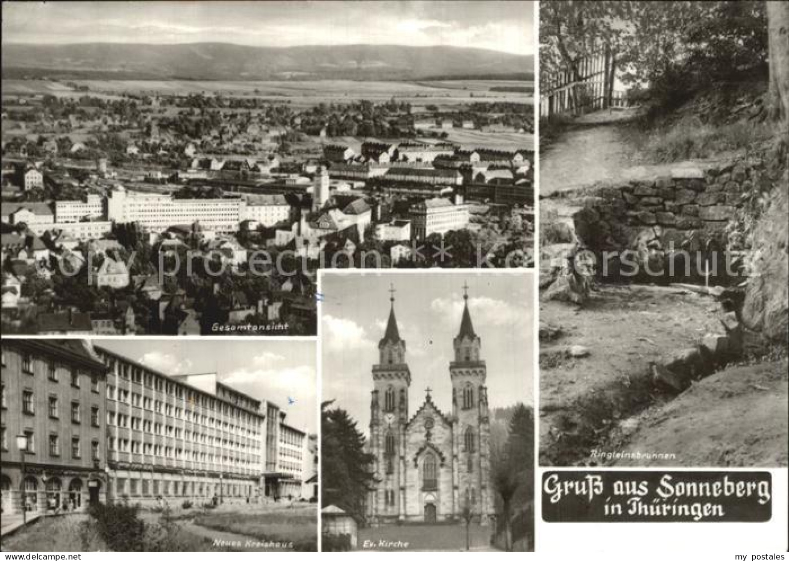 72427942 Sonneberg Thueringen Kirche Fliegeraufnahme Kreishaus Sonneberg - Sonneberg