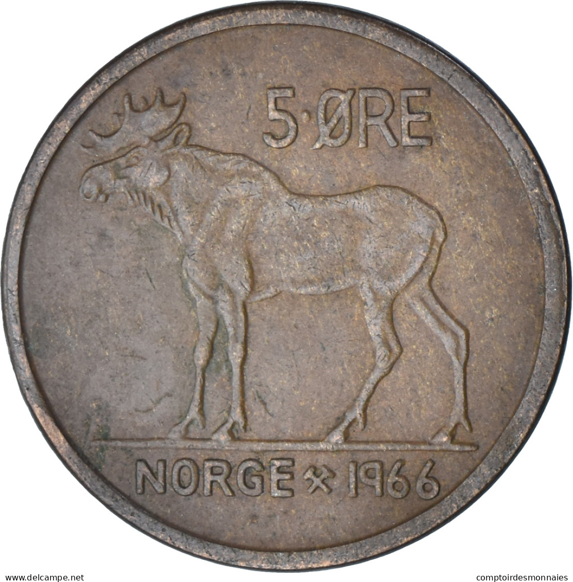 Norvège, 5 Öre, 1966 - Norvège