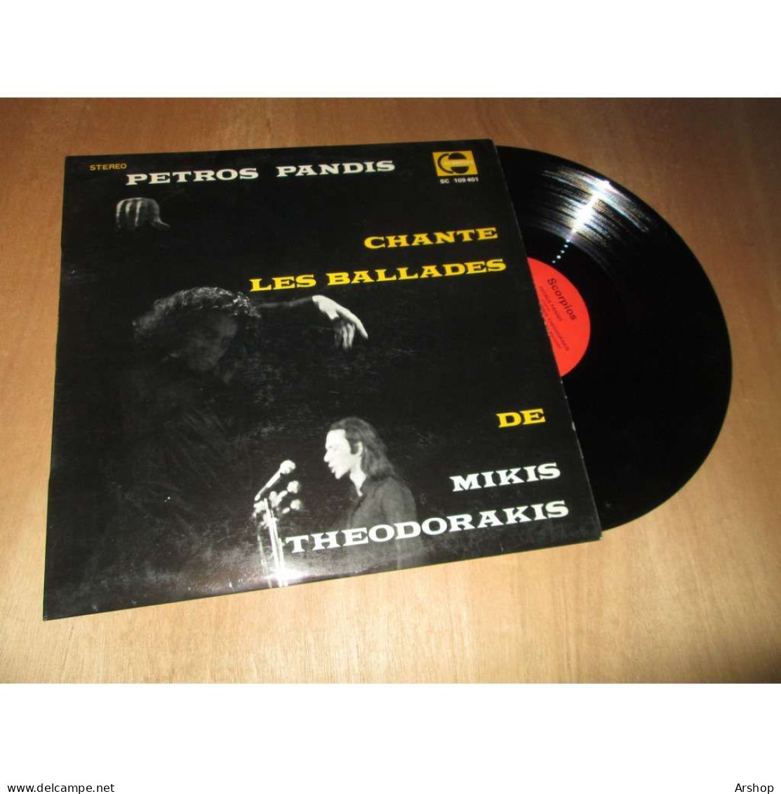 PETROS PANDIS Chante Les Ballades De MIKIS THEODORAKIS - Disque SCORPIOS SC 109 401 France - Musiques Du Monde