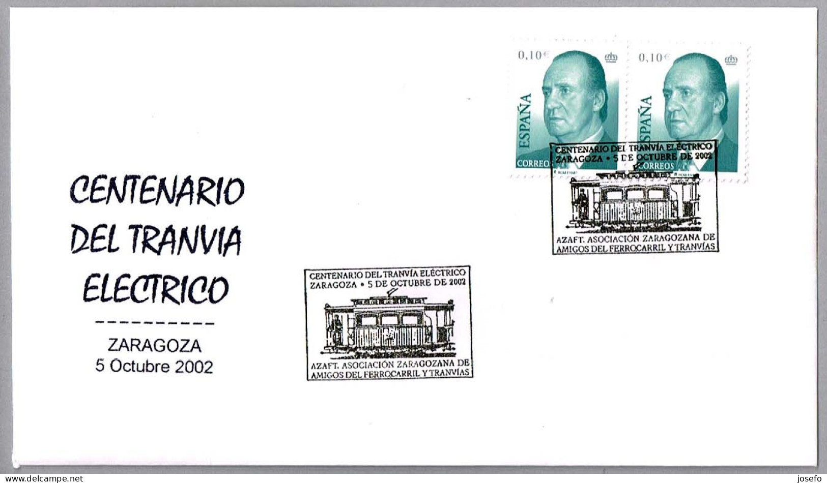CENTENARIO DEL TRANVIA ELECTRICO - 100 Years Electric Tram. Zaragoza, Aragon, 2002 - Strassenbahnen