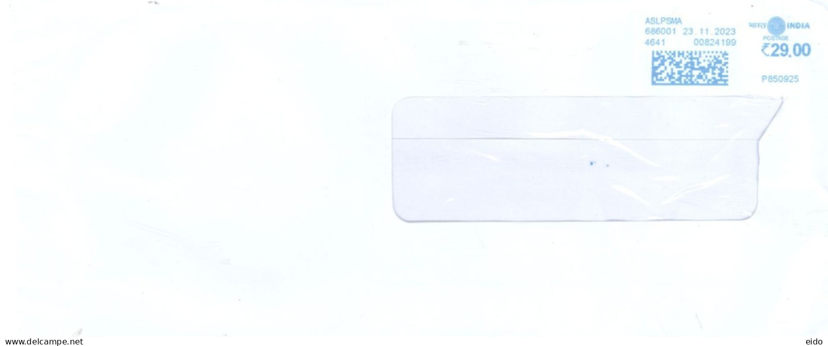 INDIA. - 2023, POSTAL FRANKING MACHINE COVER TO DUBAI. - Covers & Documents