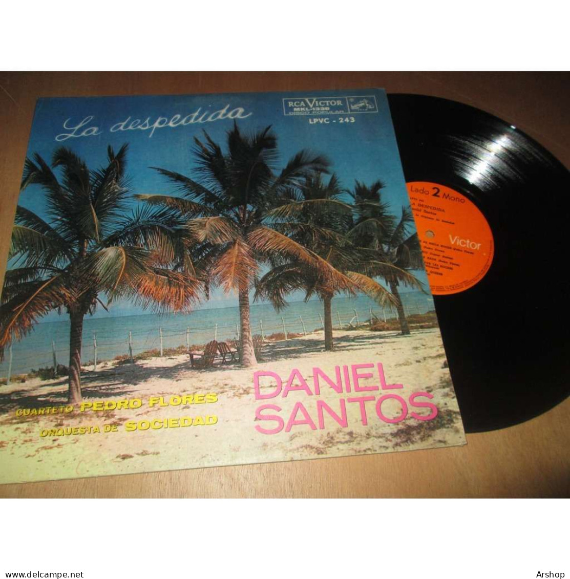 DANIEL SANTOS La Despedida LATIN FOLK - RCA VICTOR COLOMBIE LPVS 243 Lp - Wereldmuziek